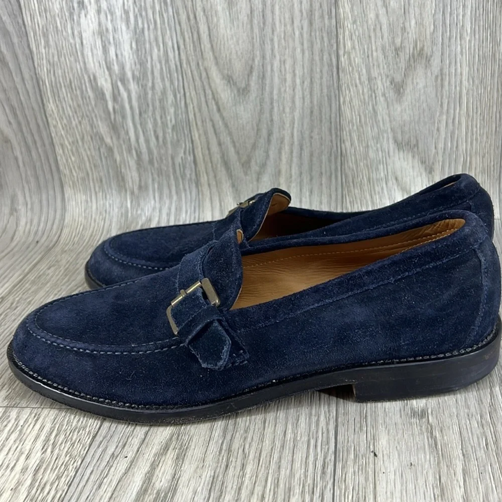 Bloomingdale’s Blue Leather  Loafers
